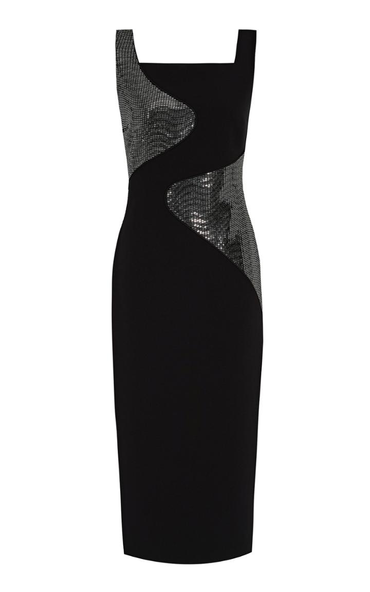 Moda Operandi Safiyaa Abia Heavy Crepe And Mirrored Jersey Dress