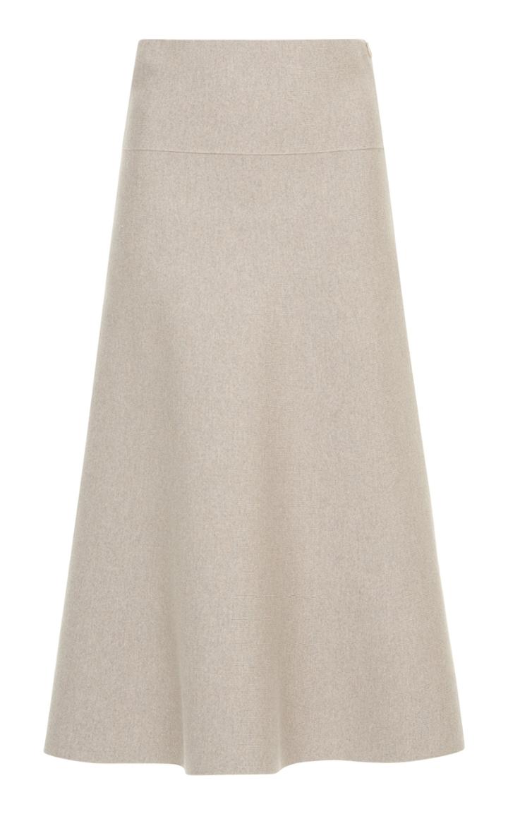 Agnona Crepe Wool Flare Skirt