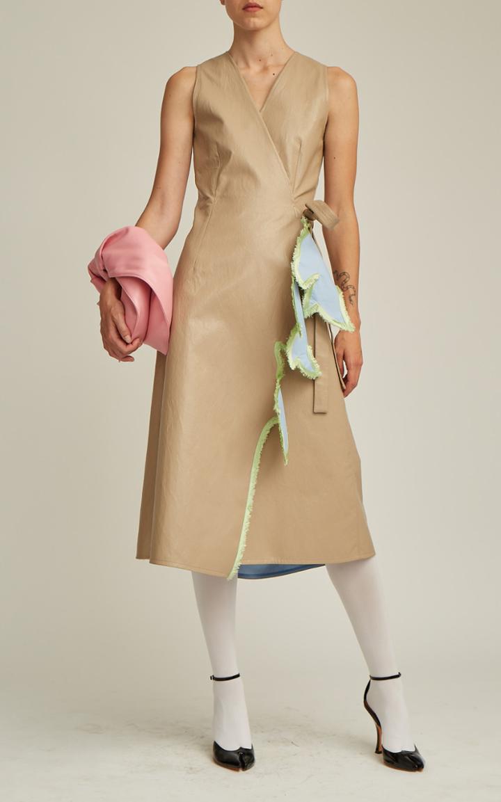 Moda Operandi Y/project Cutout Cady Midi Wrap Dress