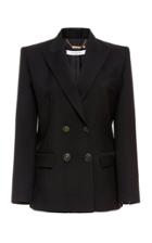 Givenchy Wool Mohair Double Breasted Fitted Jacket