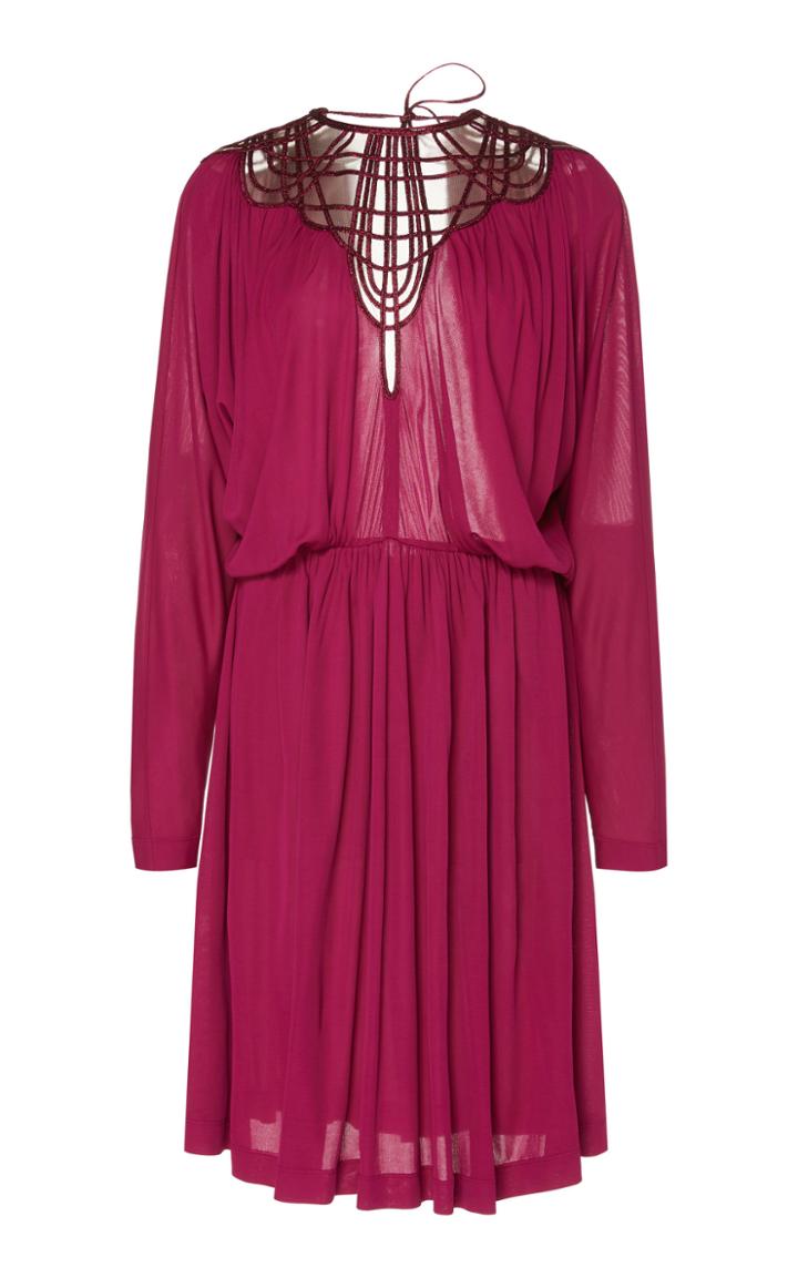 Alberta Ferretti Cut-out Silk Mini Dress