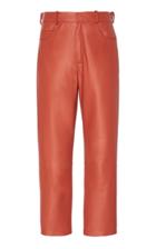 Zeynep Aray Cropped Leather Trousers