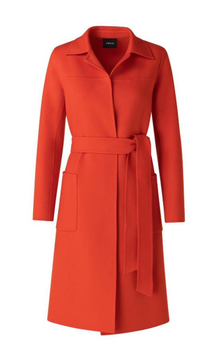 Moda Operandi Akris Ocello Belted Double-faced Cashmere Coat