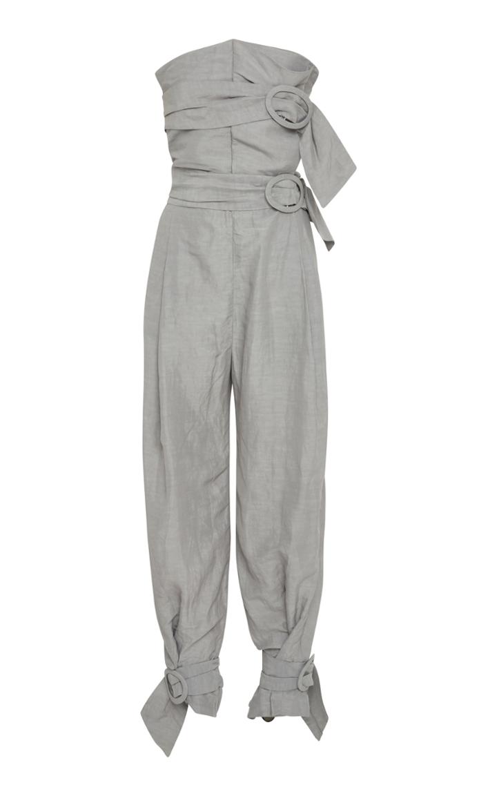 Carmen March Strapless Belted Jumpsuit