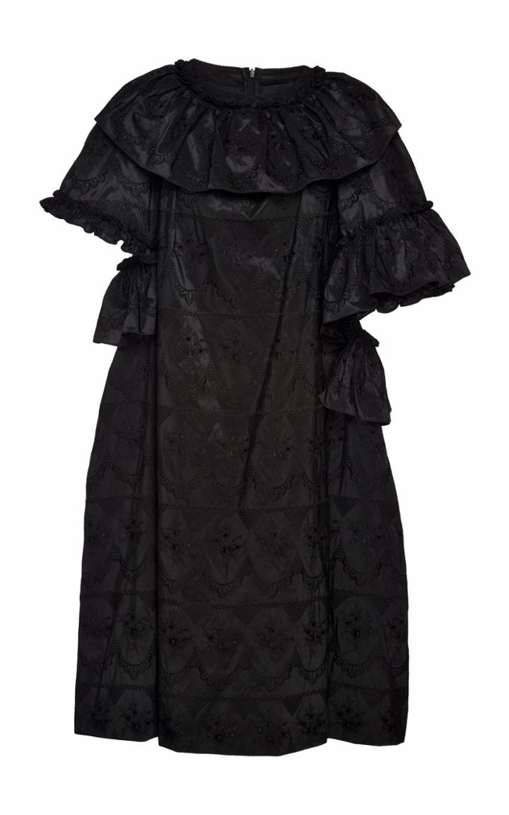 Moda Operandi Simone Rocha Asymmetric Frill Sleeveless Cape Dress Size: 4
