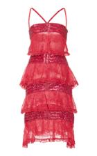 Georges Hobeika Tiered Lace Knee Length Dress