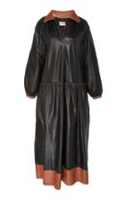 Stand Studio Gilda Two-tone Leather Midi Dress Size: 34