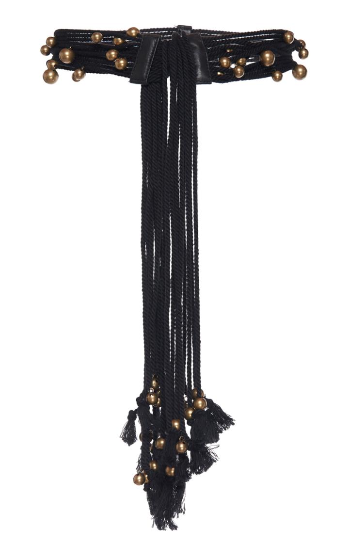 Philosophy Di Lorenzo Serafini Black Rope Beaded Belt