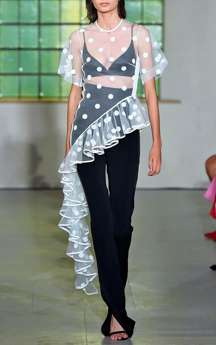 David Koma Simple Cady And Satin Trousers