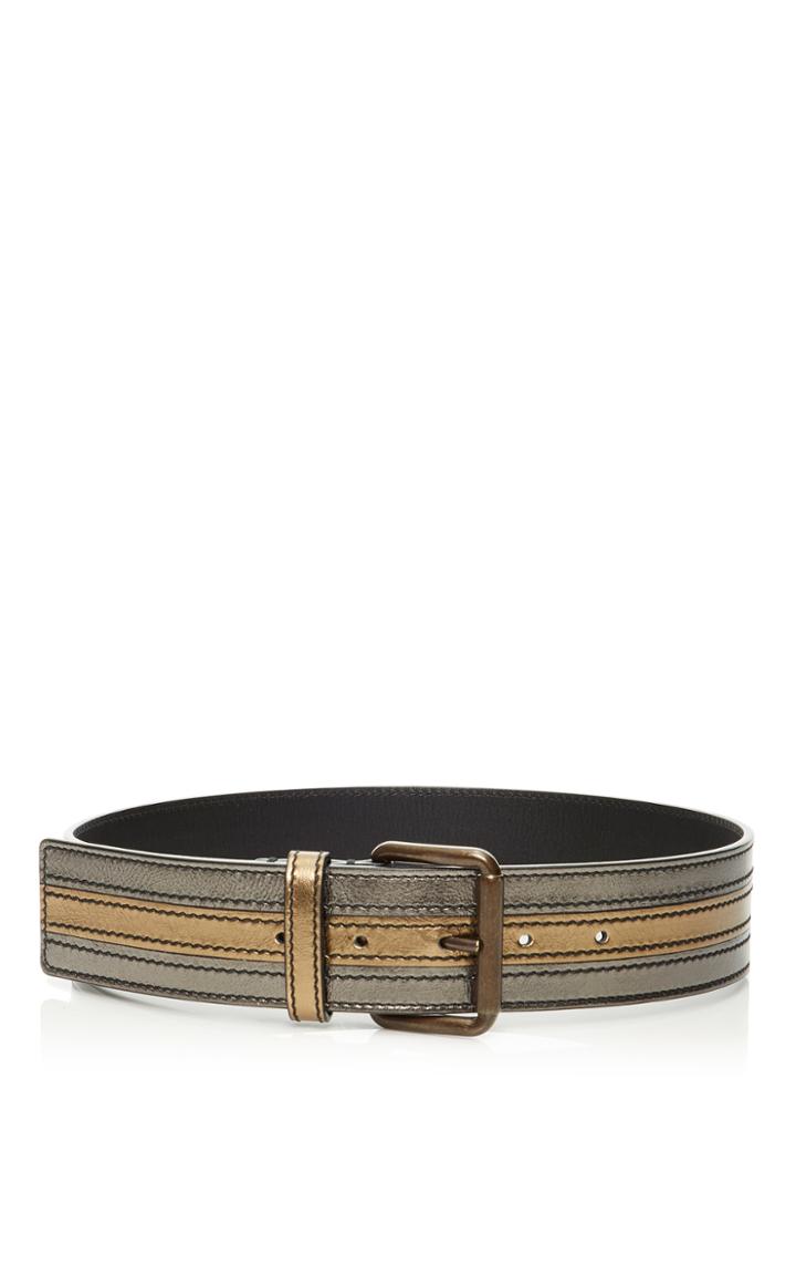 Tomas Maier Aged Metallic Belt