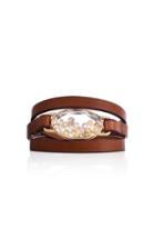 Moritz Glik Yellow Diamond Kaleidoscope Shaker Leather Bracelet
