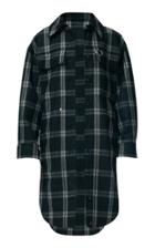 Tibi Chester Plaid Oversized Wool-blend Shirt Coat