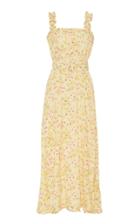 Faithfull The Brand Saint Tropez Ruffled Floral-print Crepe Midi Dress