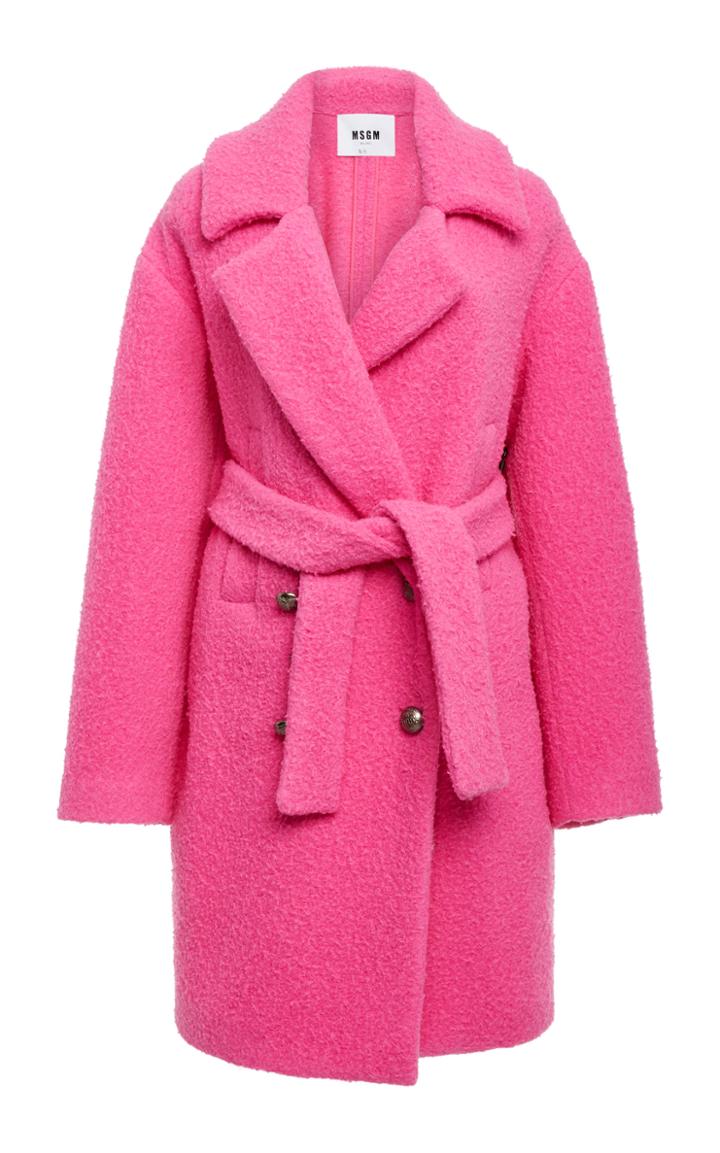 Msgm Oversized Double-breasted Wool-blend Coat