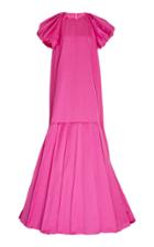 Emilia Wickstead Mya Short Sleeve Crepe Gown