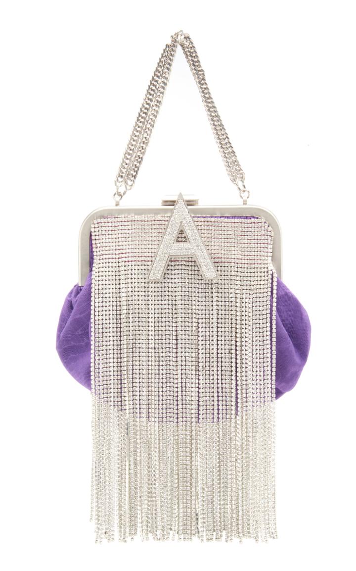 Attico Crystal-embellished Mini Moir Bag