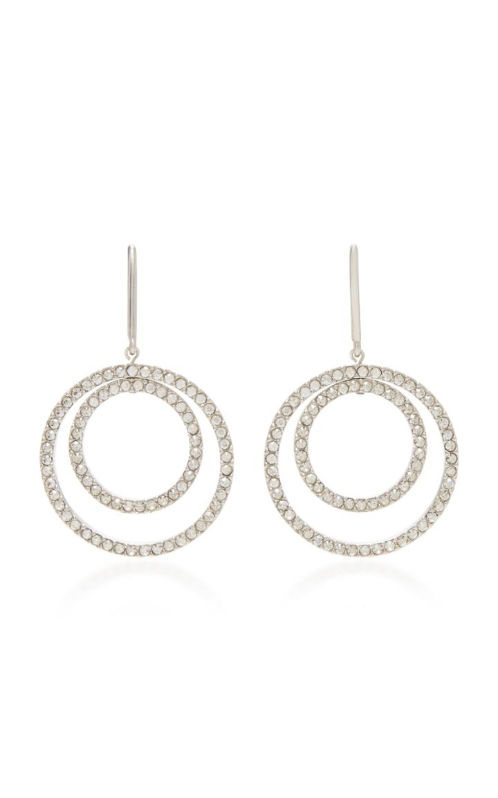 Isabel Marant Silver-plated Swarovski Crystal Hoop Earrings