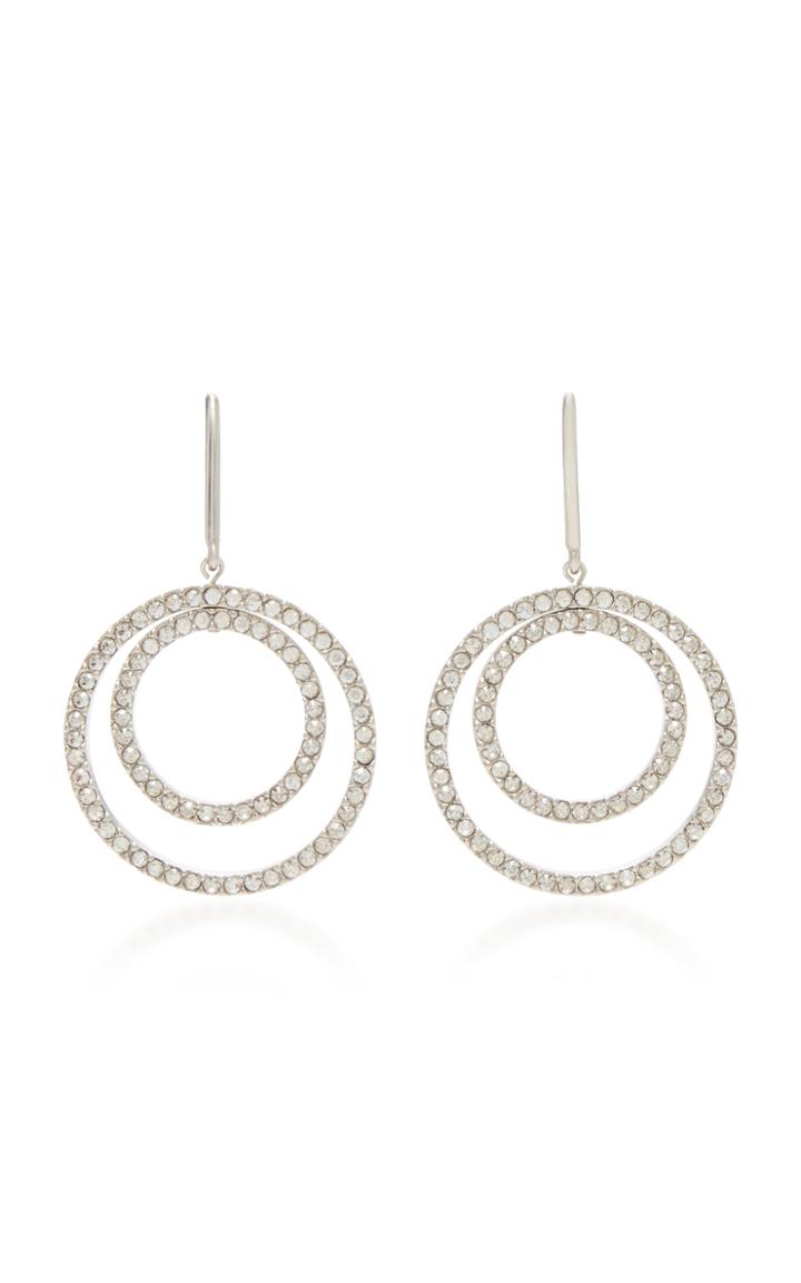 Isabel Marant Silver-plated Swarovski Crystal Hoop Earrings