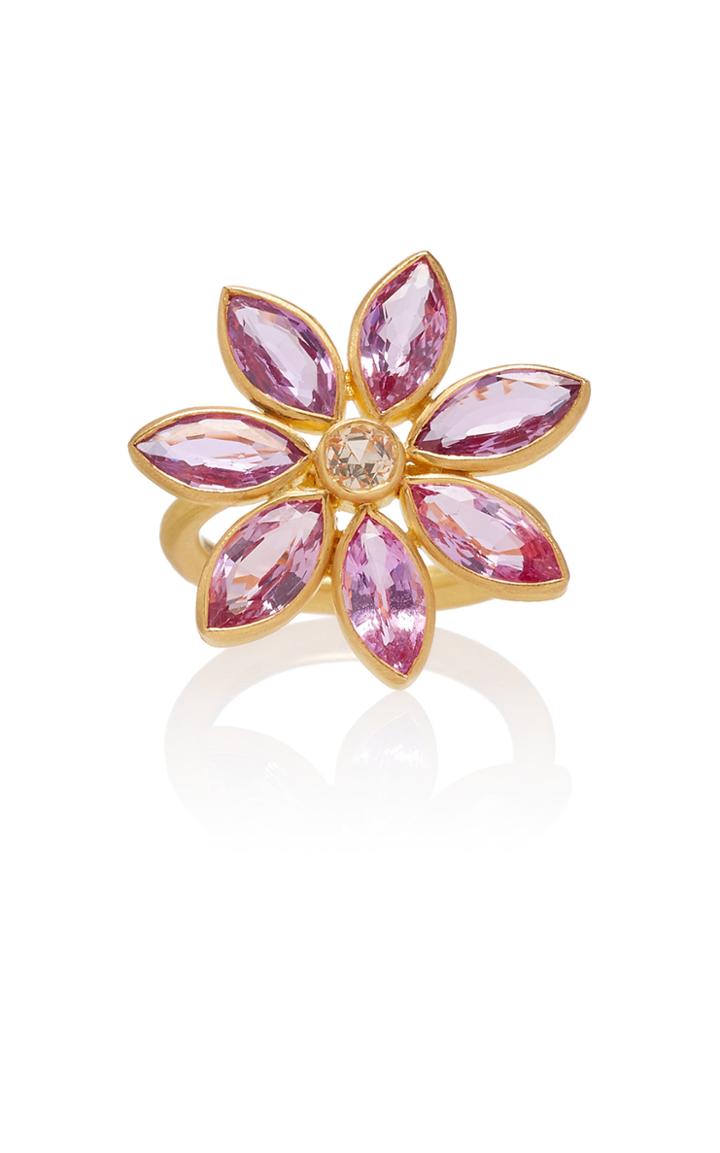 Marie-hlne De Taillac One-of-a-kind Sphene And Pink Sapphire Marguerite Ring