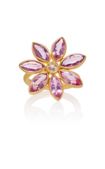 Marie-hlne De Taillac One-of-a-kind Sphene And Pink Sapphire Marguerite Ring