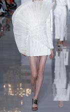 Balmain Asymmetric Pleated Silk Dress