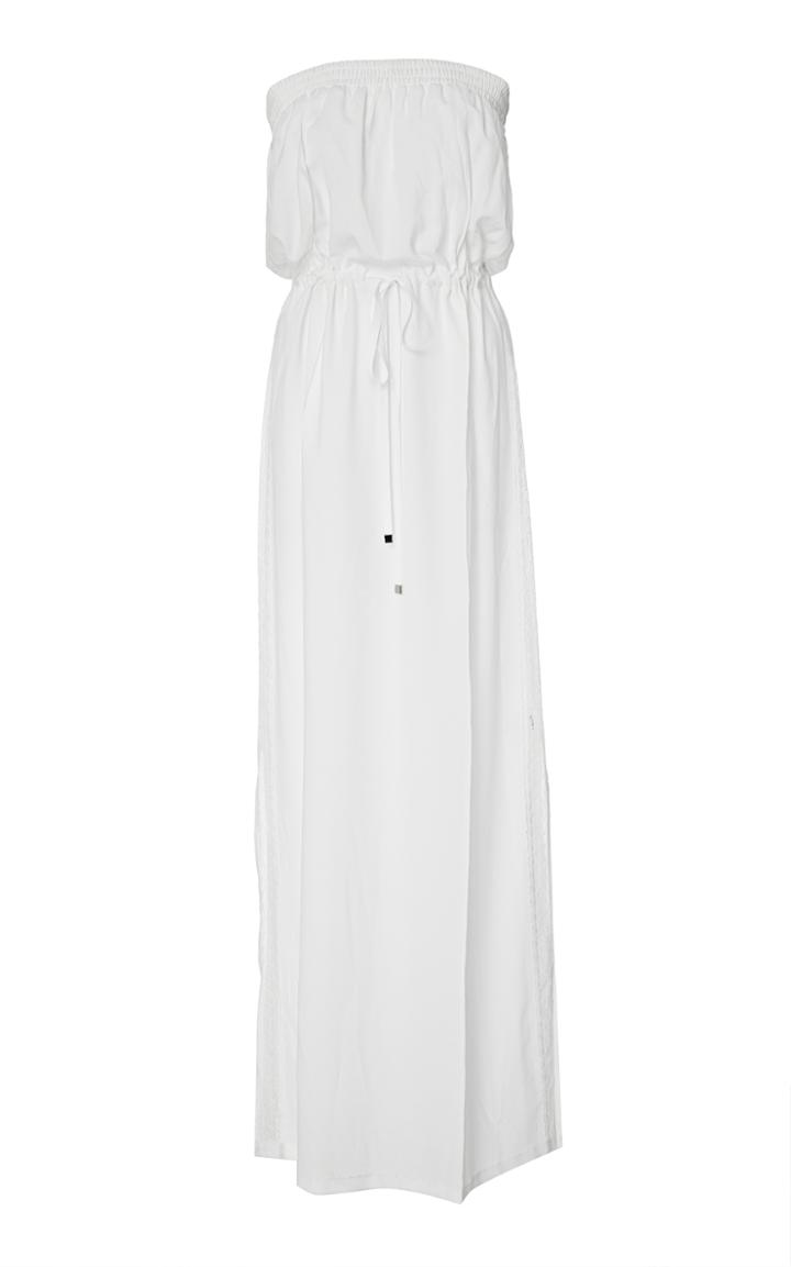 Goen.j Strapless Side Lace Trimmed Dress