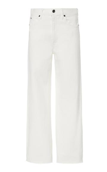Slvrlake Denim Grace Cropped Frayed High-rise Wide-leg Jeans