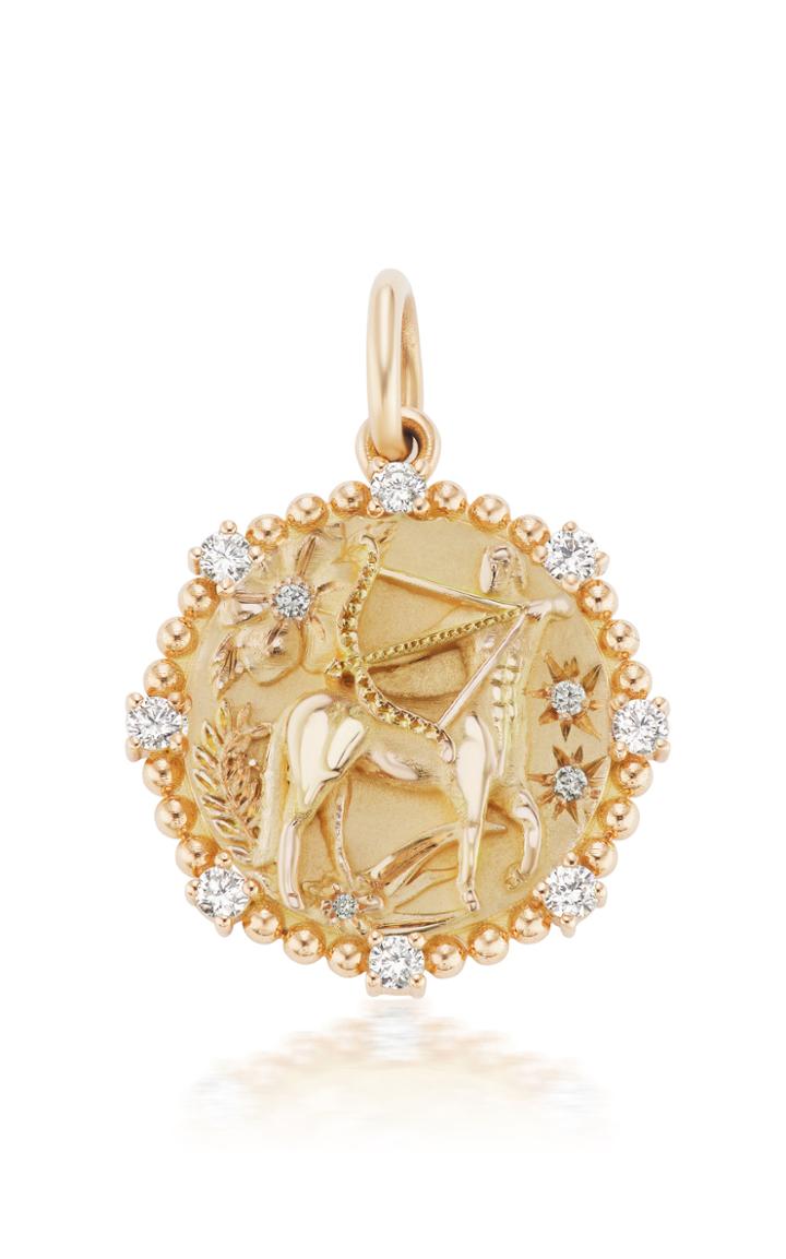 Moda Operandi Briony Raymond 18k Yellow Gold Medium Zodiac Medallion Necklace