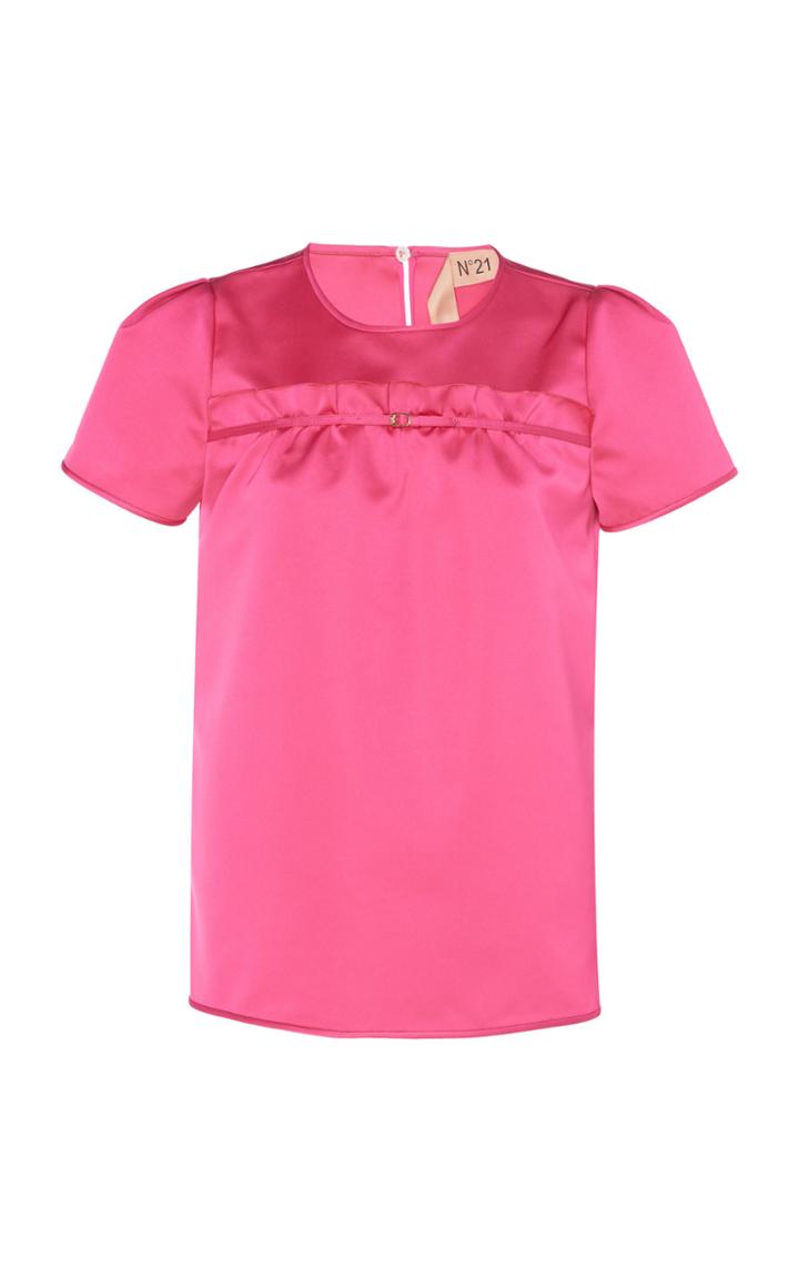 N 21 N&deg;21 Mitzi Short-sleeve Duchess Satin Top