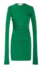 Marina Moscone Ruched Jersey Mini Dress