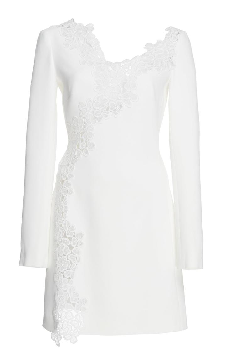 David Koma Lace Trim Shoulder Mini Dress