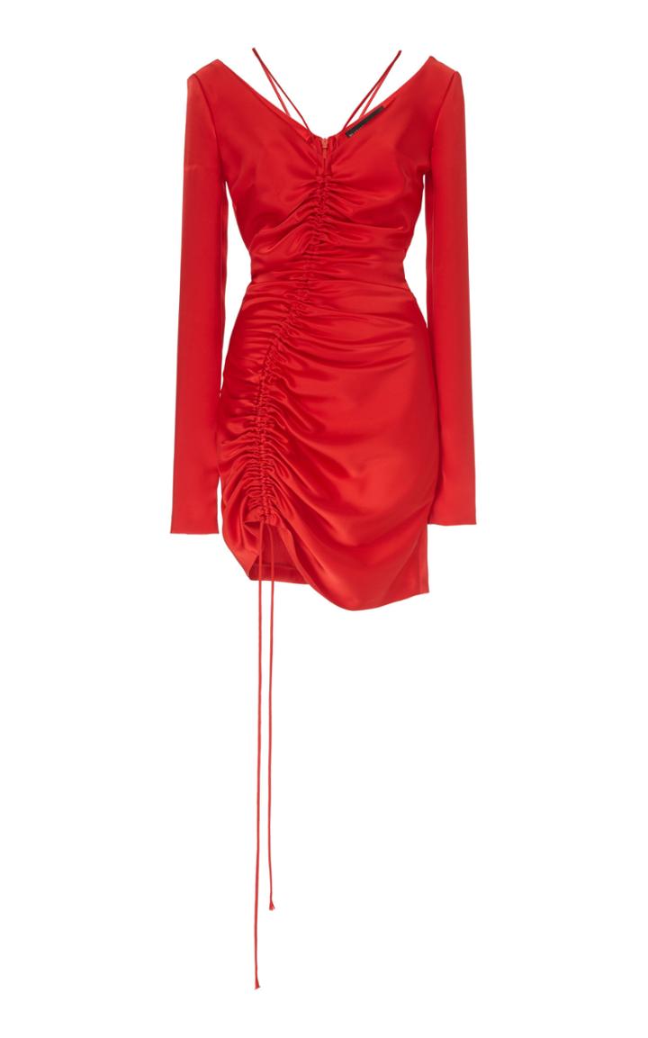 David Koma Ruched Cut Mini Dress