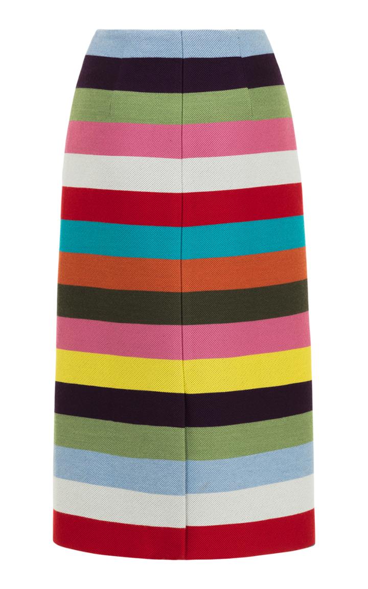Mary Katrantzou Sigma Striped Knee Length Skirt