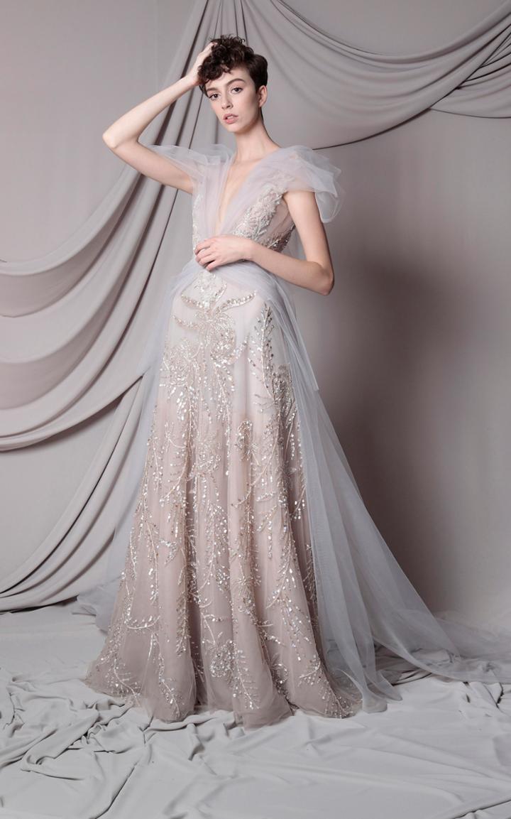 Moda Operandi Marco & Maria Tulle Draped Gown Size: 2