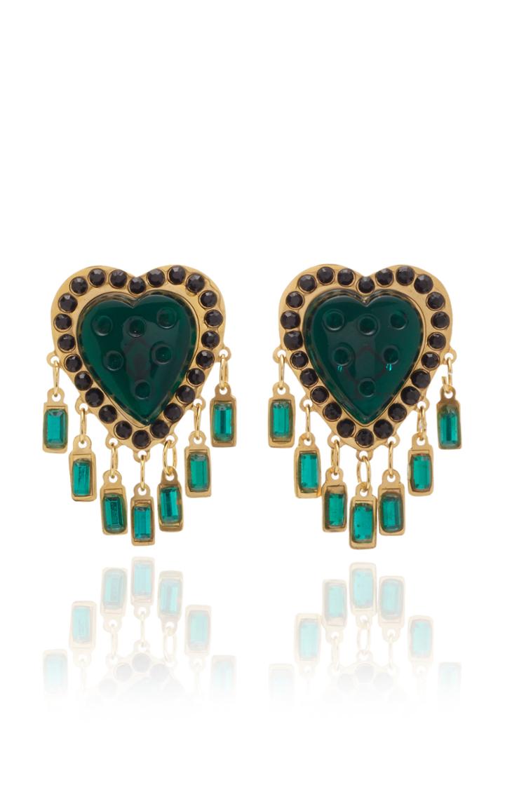 Mercedes Salazar Muzo Heart Earrings