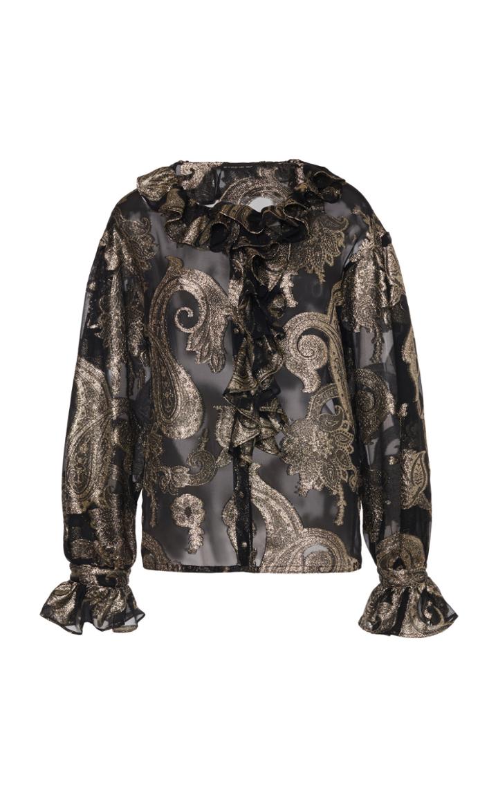 Moda Operandi Etro Paisley Fil Coup Top Size: 40