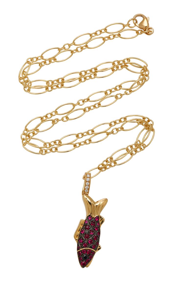 Khai Khai 18k Gold Diamonds And Rubies Charm