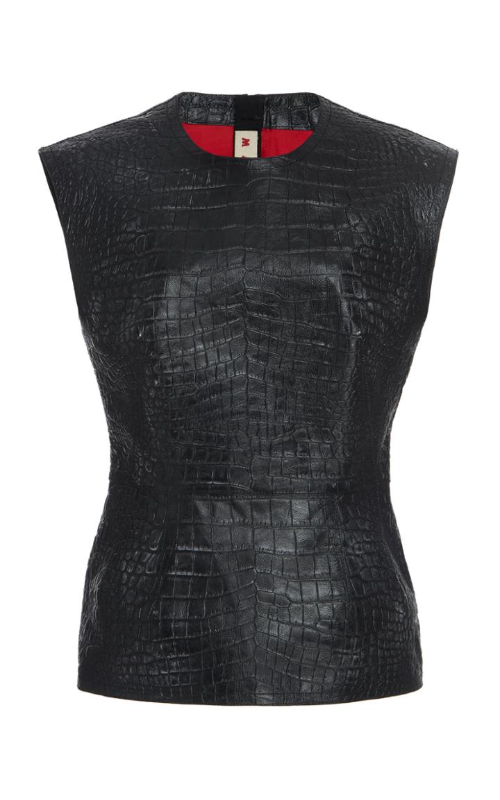Marni Embossed Leather Tank Top
