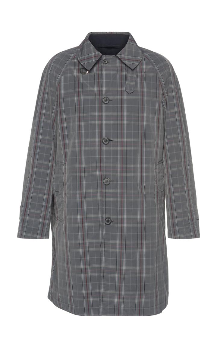 Lanvin Reversible Checked Cotton-blend Trench Coat
