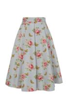 Prada Floral Printed Silk Skirt