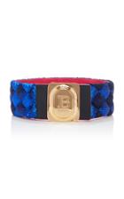 Balmain Signet Sequin Reversible Leather Belt