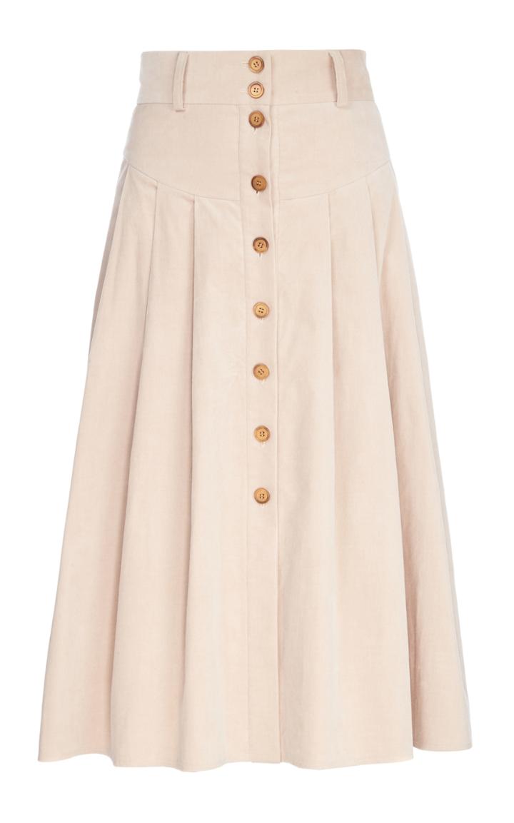 Flow The Label Pleated Button-up Skirt