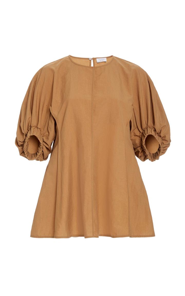 Moda Operandi Deveaux Carrie Puffed-sleeve Crepe Top