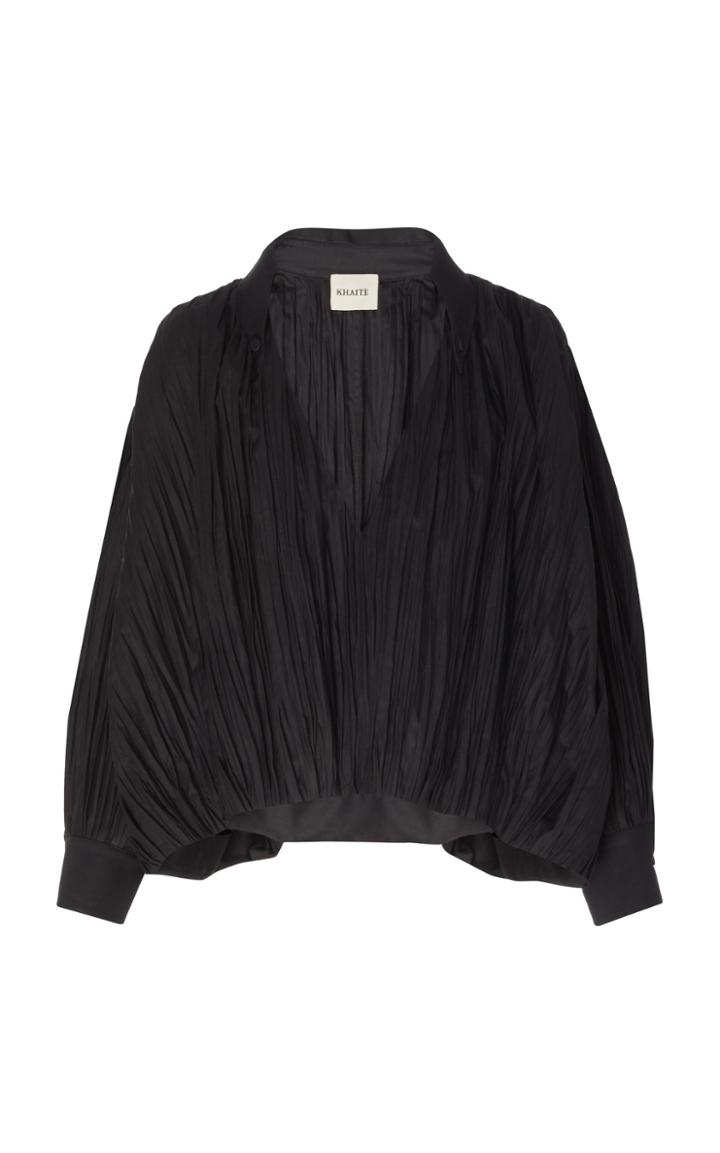 Moda Operandi Khaite Malone Cotton-pliss Top Size: Xs