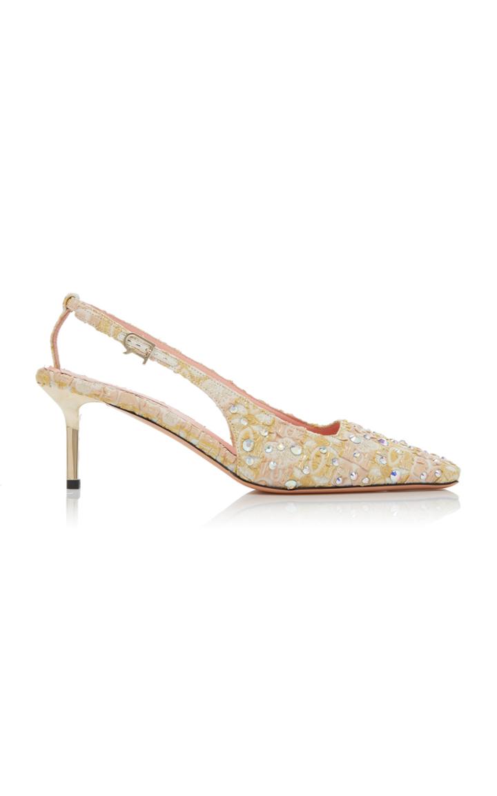 Moda Operandi Rochas Crystal-embellished Pumps Size: 35.5