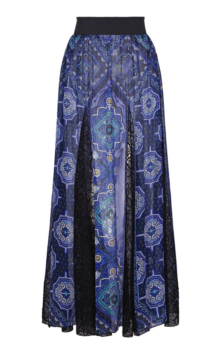 Moda Operandi Zuhair Murad Printed Chiffon Maxi Skirt Size: 32