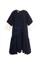 Pro Embroidered Wool Midi Dress