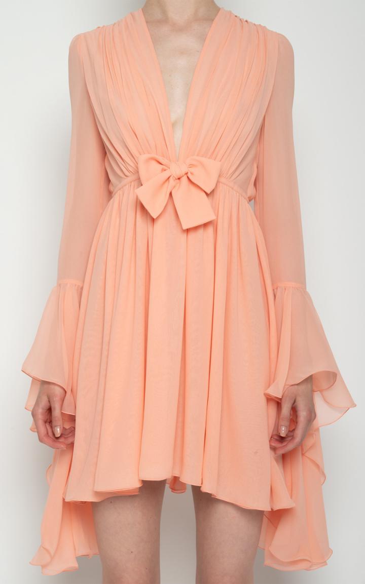 Moda Operandi Giambattista Valli Tie Waist Silk Mini Dress