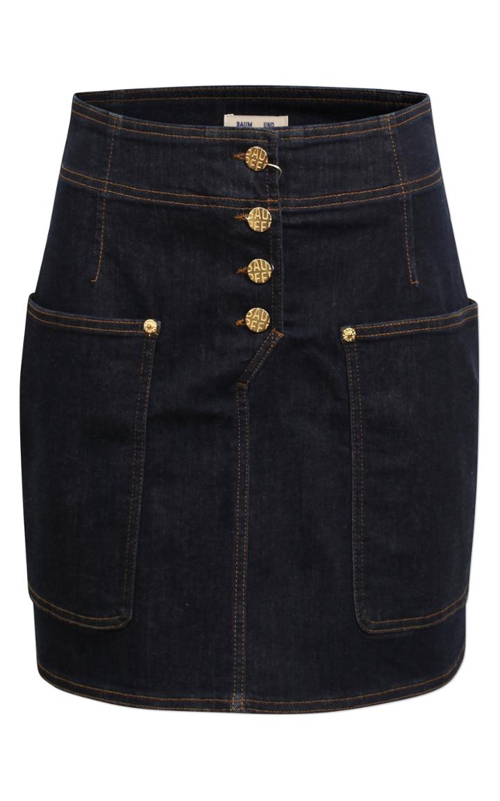Baum Und Pferdgarten Shannon Button-front Cotton-blend Skirt