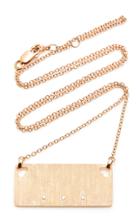 Devon Woodhill Nameplate 18k Rose Gold Diamond Necklace